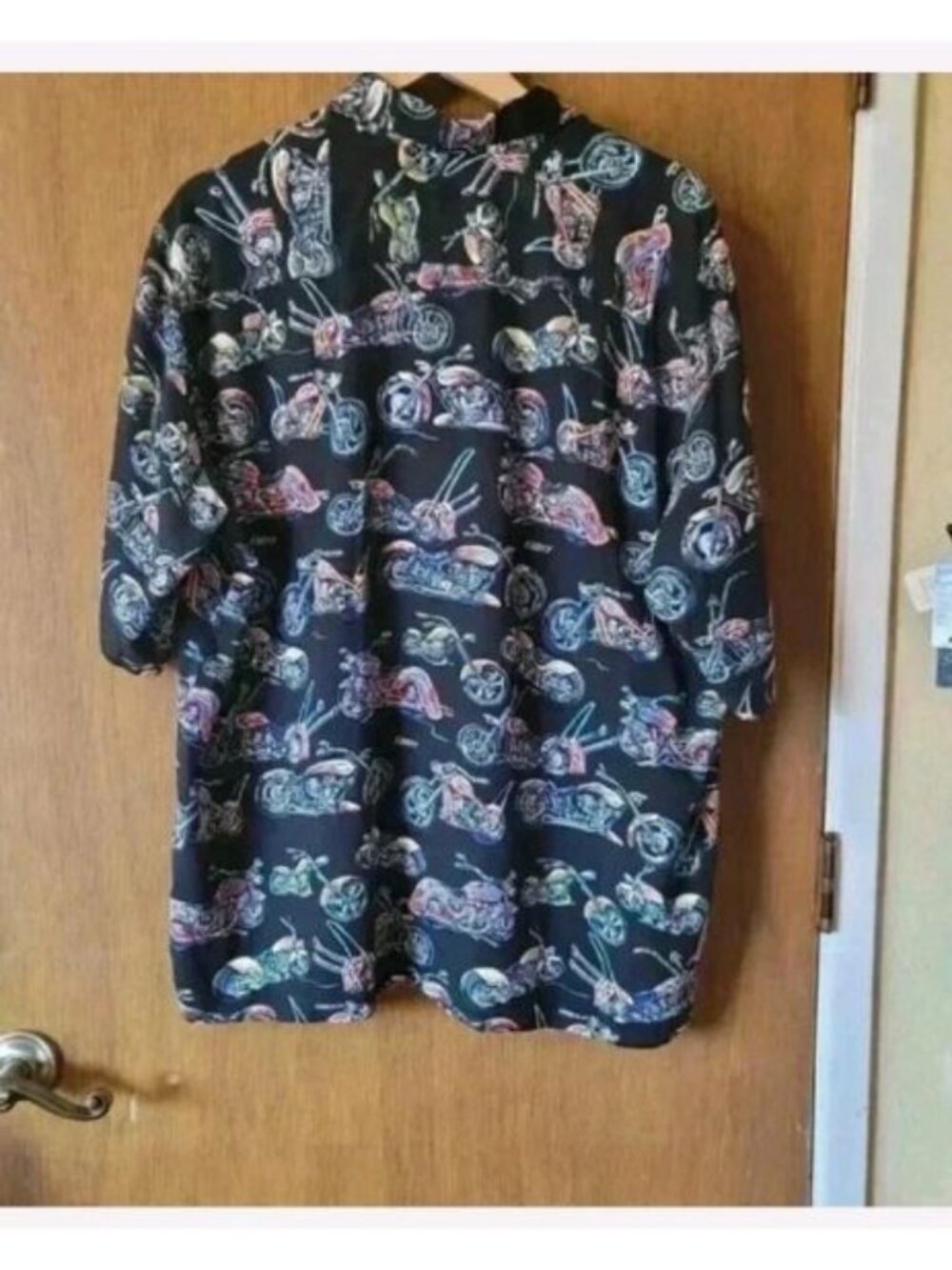 Reyn Spooner Art Of Eddy Y Hawaiian Shirt Men's XL Motorcycle 100% Rayon - Picture 2 of 6